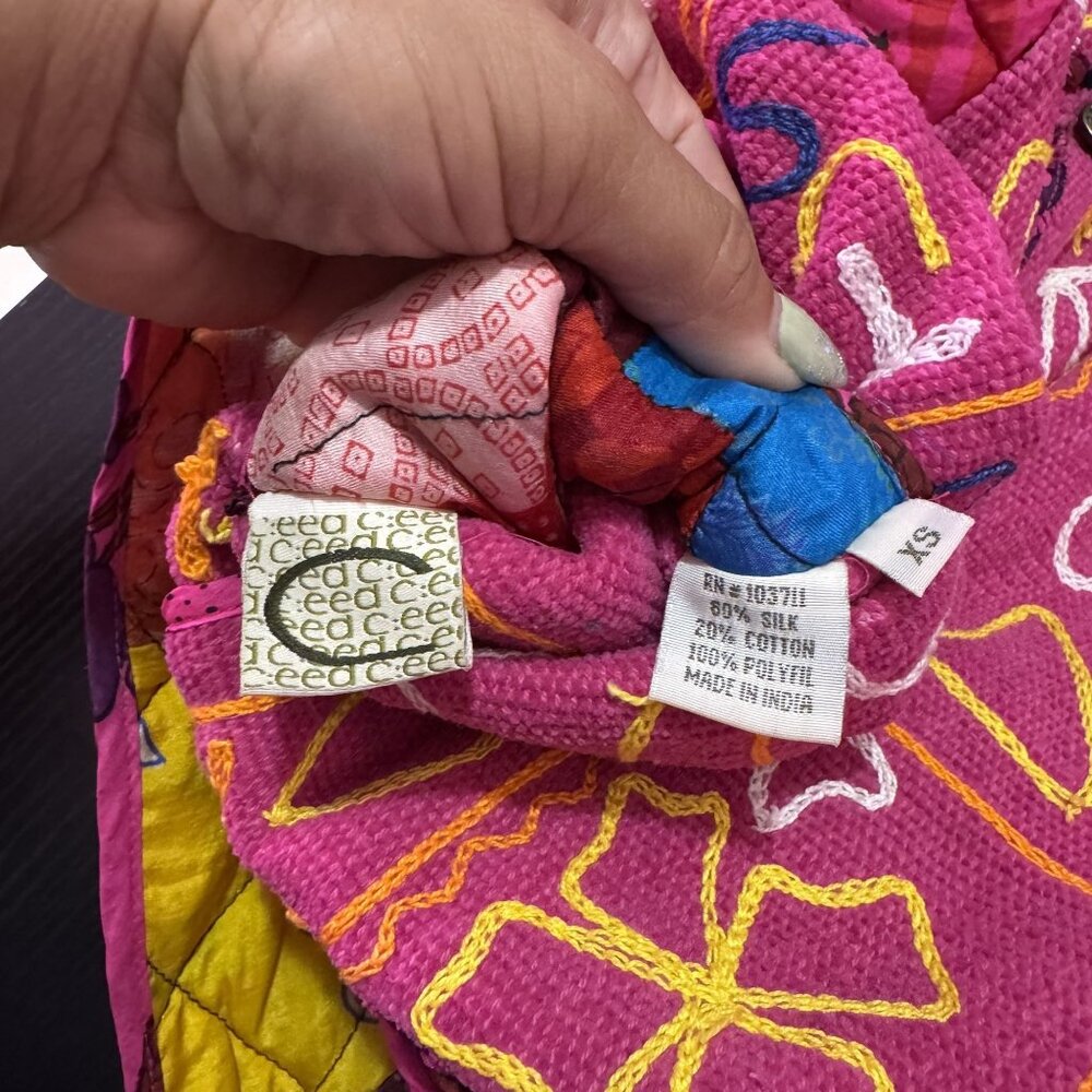 C:Eed Womens Reversible Patchwork Quilted Silk Co… - image 8